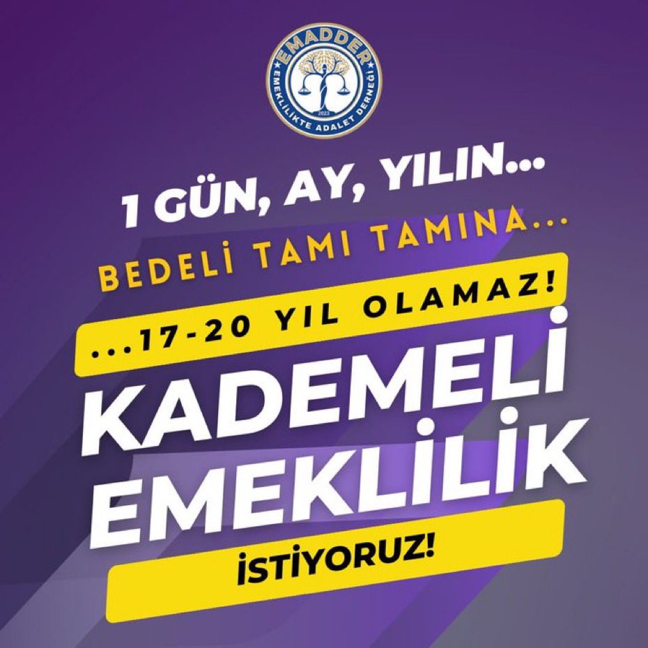 Eyt'li akranlarımıza yaş şartsız emeklilik hakkı nasıl verildiyse 8.9.1999 sonrası SGK'lılar için de kademeli geçiş haktır.

#YoksaAdaletKopsunKıyamet