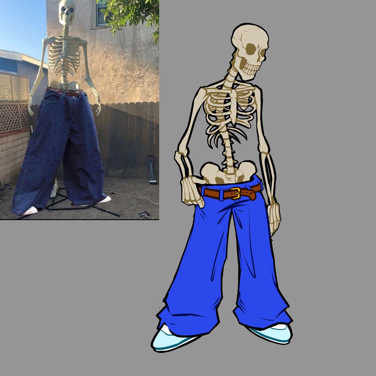 GASA35848053's tweet image. skeleton with pants because why not