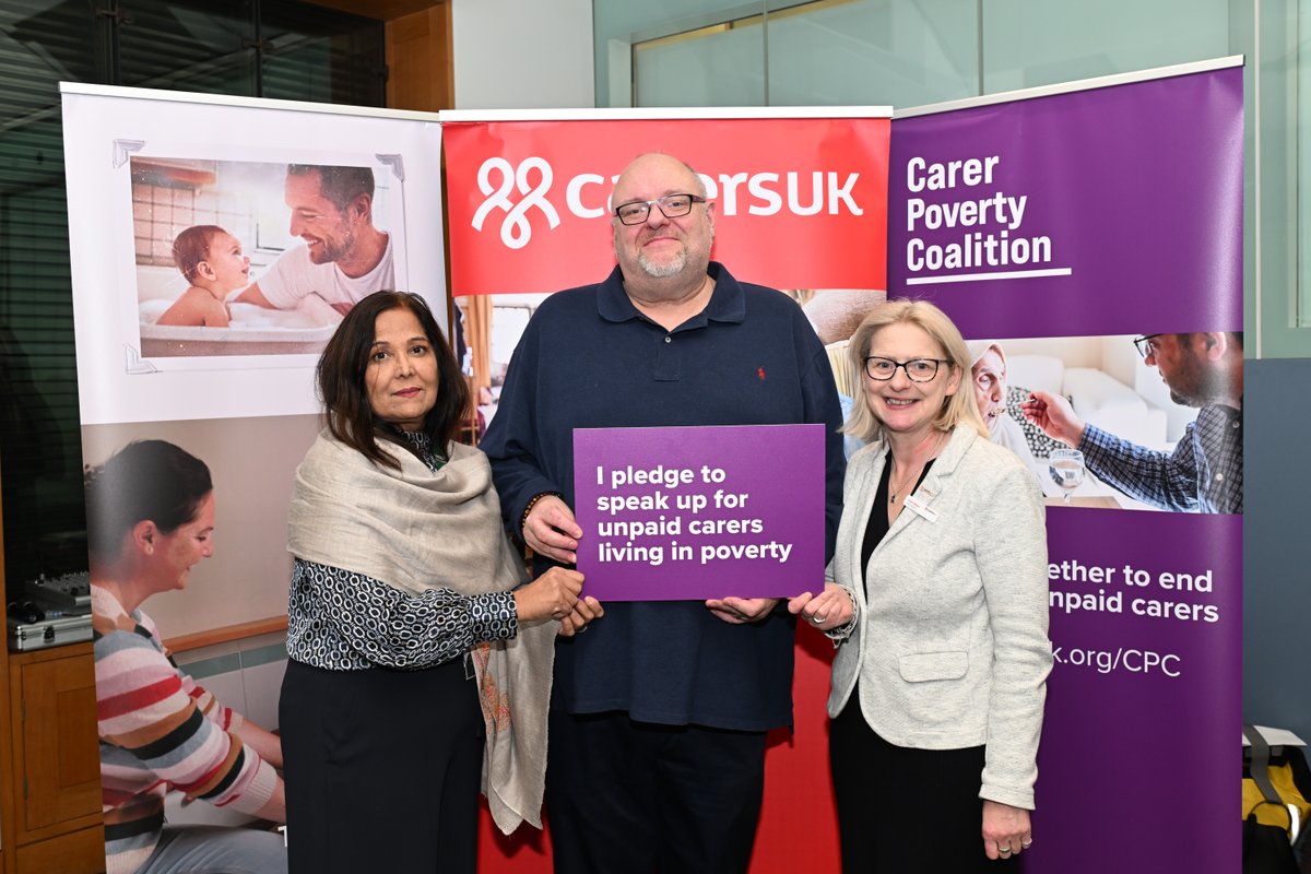 We are grateful to all the MPs who came to support unpaid carers at our event in parliament yesterday.

Thank you to every single organisation and unpaid carer who made the journey and has helped us to raise awareness of financial challenges for carers with MPs.