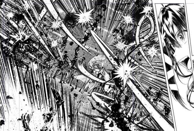 本日の作業②アシスタントさんのお陰で原作のあのシーンがなんかすごいことに。ここから更にちょいちょいっと手を加えるのデス! 