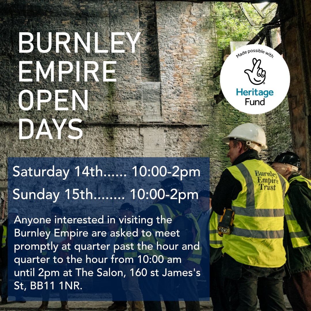 Burnley Empire Trust (@burnleyempire) on Twitter photo 🧵1/7
📣 If you planned to visit our display at The Salon you might see a bit more of the #BurnleyEmpire than expected 👀
Thanks to the support of <a href="/HeritageFundNOR/">The National Lottery Heritage Fund North</a>, #Burnley Empire Trust are thrilled to be inviting members of the public to see inside the building this weekend 🧵1/7
📣 If you planned to visit our display at The Salon you might see a bit more of the #BurnleyEmpire than expected 👀
Thanks to the support of <a href="/HeritageFundNOR/">The National Lottery Heritage Fund North</a>, #Burnley Empire Trust are thrilled to be inviting members of the public to see inside the building this weekend