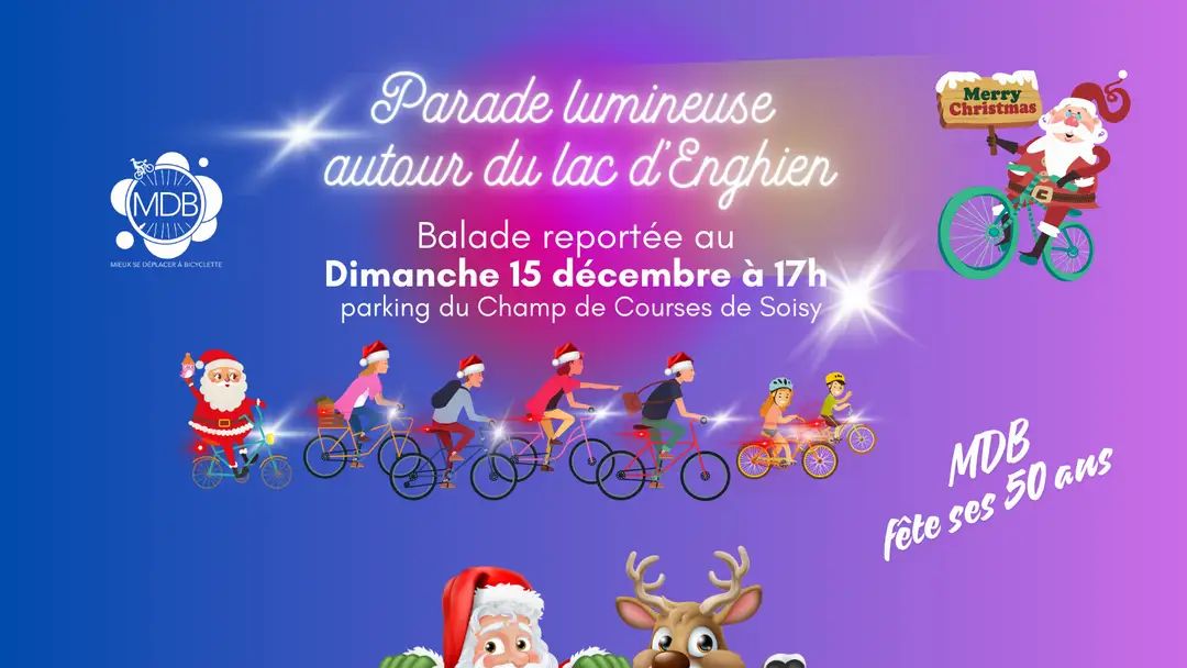La Parade lumineuse✨🚲, c'est dimanche😊
<a href="/MDBIDF/">Mieux se déplacer à bicyclette</a> <a href="/Mdb95230/">MDB Soisy-sous-Montmorency (inactif)</a> <a href="/MDB_Eaubonne/">Eaubonne & Ermont à Vélo</a> <a href="/MDB_BB/">Mobi BoulBi MDB 🚲</a> <a href="/CourbevoieMdb/">MDB Courbevoie</a>