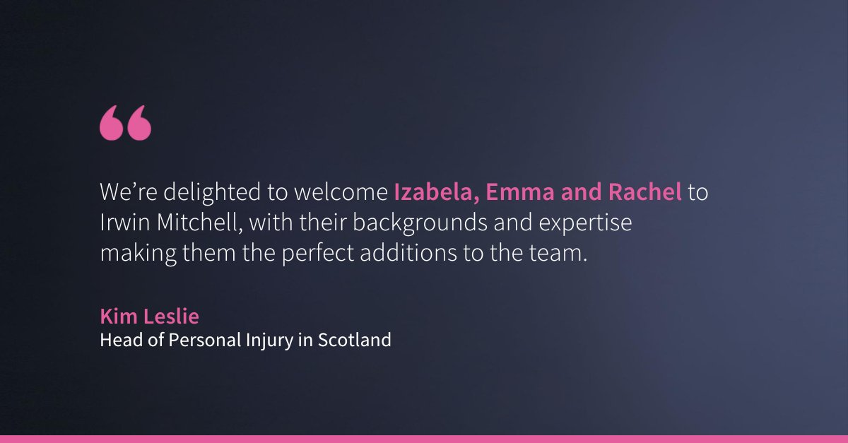 Irwin Mitchell (@irwinmitchell) on Twitter photo We're delighted to continue to expand our complex personal injury team with the appointment of three new legal experts. Here, <a href="/KimLesliePILAW/">Kim Leslie</a> explores how the new additions will help support more clients in #Scotland: bit.ly/4g9dVhZ We're delighted to continue to expand our complex personal injury team with the appointment of three new legal experts. Here, <a href="/KimLesliePILAW/">Kim Leslie</a> explores how the new additions will help support more clients in #Scotland: bit.ly/4g9dVhZ