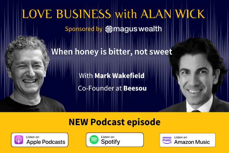 In this new podcast episode, Alan interviews Mark Wakefield, Co-Founder at Beesou, an all-natural, bitter honey aperitif blended from ethically-sourced British honey and natural botanicals. 
Listen via my website or wherever you get your podcasts.