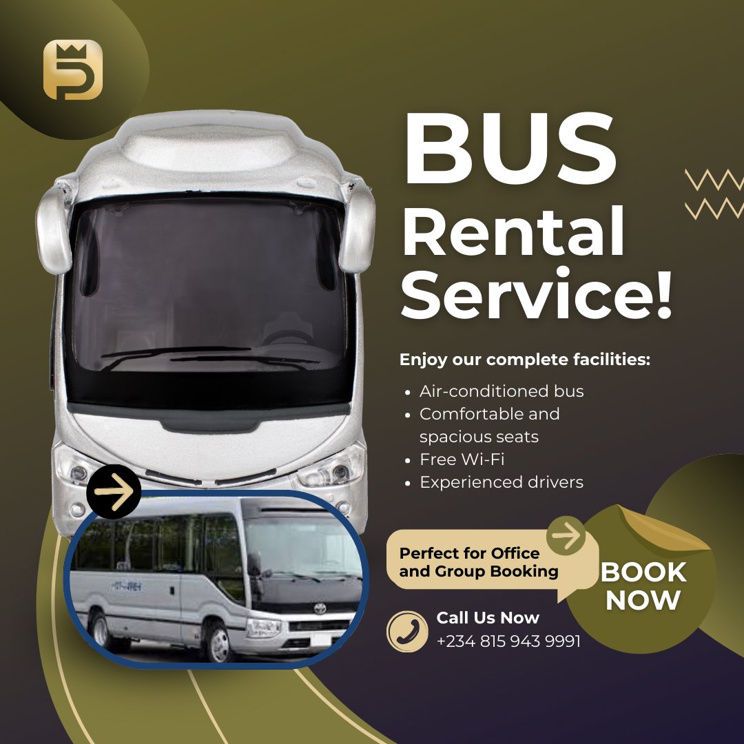 premiumonerydz's tweet photo. Traveling with a large group can be stressful! Let us handle the transportation. Rent our Toyota Coaster bus for a hassle-free experience! DM us to book now!
#BusRental #ToyotaCoaster #TravelMadeEasy
Wole Soyinka #NationalShutdown WAEC
#GranHermano Titi Jack Dorsey
Wike Kemi https://t.co/2DlI7JRWyt
