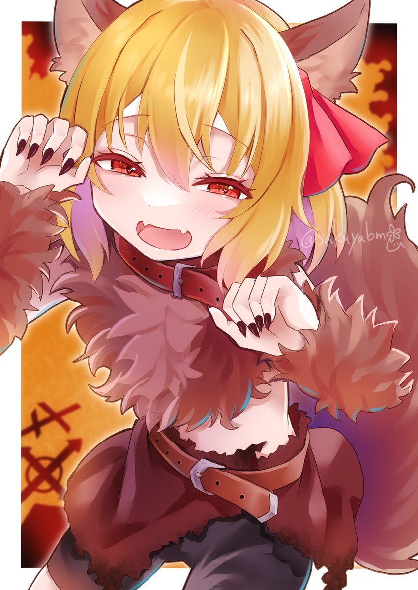 ルーミア(東方プロジェクト) 「目を細めてる表情、めーちゃくちゃ好きなんですよね」|桜谷のイラスト