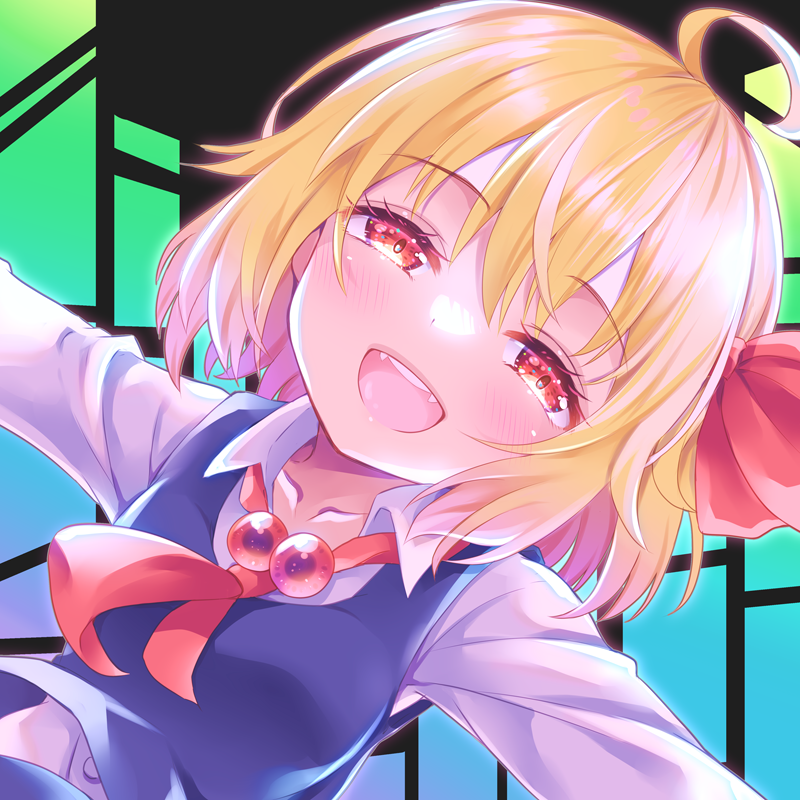 ルーミア(東方プロジェクト) 「目を細めてる表情、めーちゃくちゃ好きなんですよね」|桜谷のイラスト