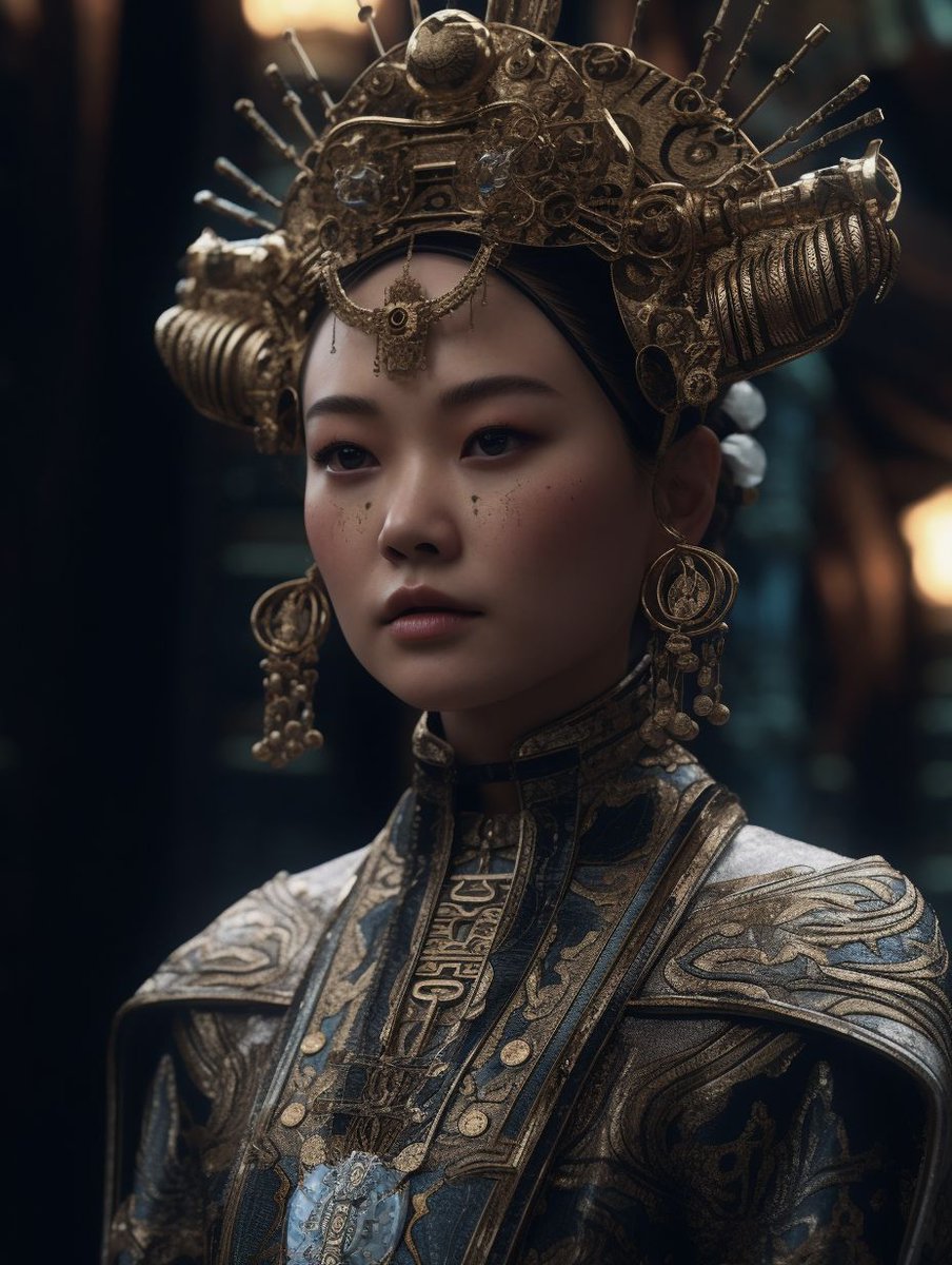 HouseofBlix's tweet photo. The Princess Mei, of porcelain grace,
Her mirror held captive her flawless face.
A painter came, with a brush of gold,
To capture her youth, her tale untold. https://t.co/MPczHacu7a