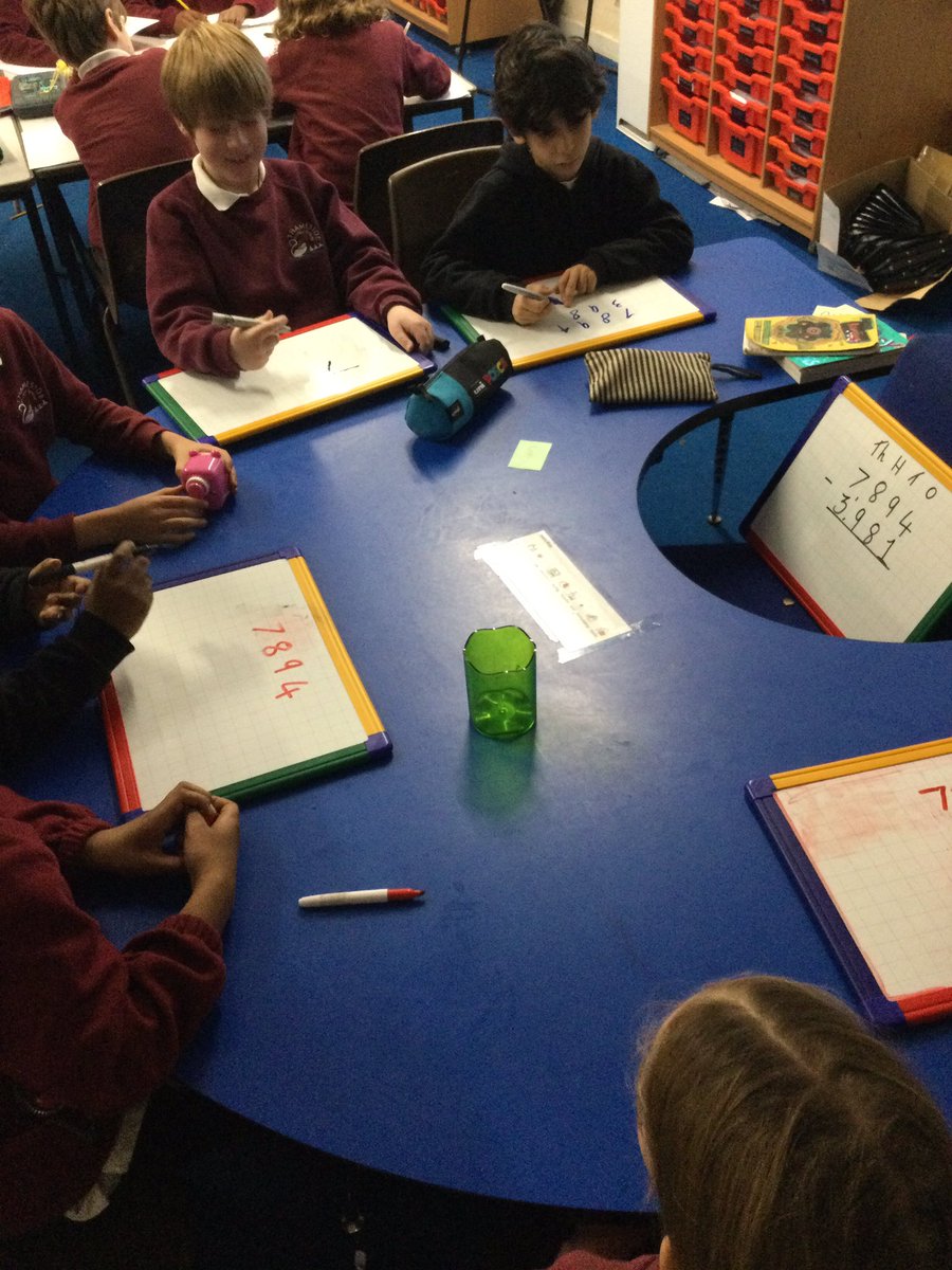 ThamesideSch's tweet photo. Lions class have enjoyed practicing column subtraction today. We have used place value grids to help our understanding of exchanging, and we have ensured we are writing our numbers in the correct column! #mathstps #lionstps #nolimits https://t.co/gInIbauTnZ