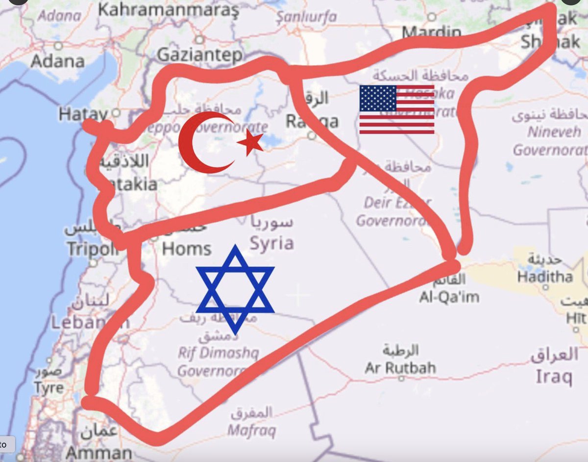 Oh. Sieht aus, als gäbe es ein neues Sykes-Picot-Abkommen! 108 Jahre später.
Wir haben da mal Fragen:
1) Wo ist denn Syrien nur geblieben?

2) Müssen wir jetzt einen neuen Diercke-Weltatlas bestellen? 

3) Wieso nennen unsere doch manchmal ganz gut informierten Zeitungen (Wetter,
