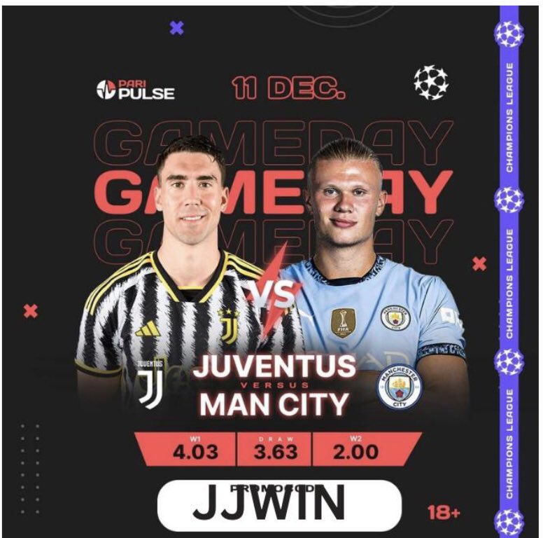 Predict the correct score and win 5k 
🚀🚀🚀🚀

Juve 🆚 Man City 

📌 T&amp;C applied 

SHORT LINK ➡️ pari-pulse.com/Jjwn
SUB AFF ➡️ pari-pulse.com/Jjwn-aff

Promo Code ➡️ JJWIN

New users only 🚨🚨🚨

Drop answer/Username/Screenshot of dashboard

@DrawHunter1 @DrawAddictX_