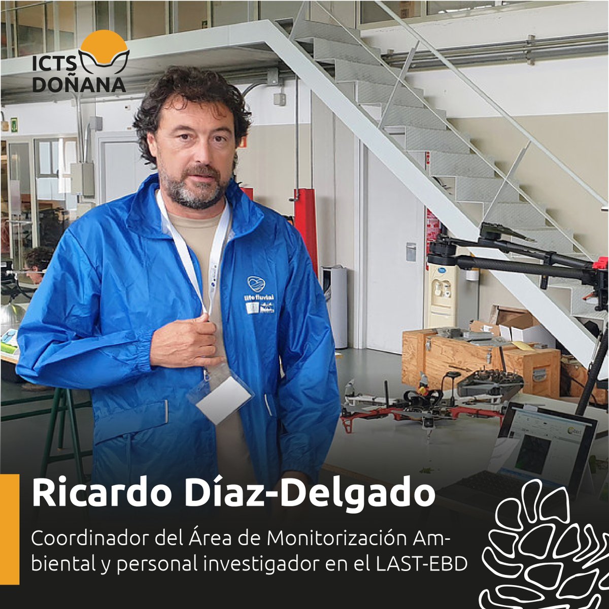 🛰️Ricardo Díaz-Delgado es coordinador del Área de Monitorización Ambiental de la #ICTSDoñana y personal investigador en el LAST-EBD

Es experto en aplicaciones de teledetección mediante imágenes de satélite, aeroportadas, desde drones e instrumentos de campo

#ICTSNews #Doñana