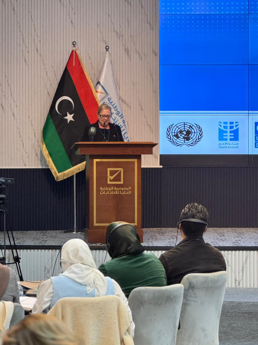 CanEmbLibya's tweet photo. السفيرة، إيزابيل سافارد، في افتتاح المؤتمر الإقليمي الذي تنظمه الشبكة الدولية للنساء الناشطات في الانتخابات تحت عنوان "الإصلاحات القانونية التي تدعم المرأة في الانتخابات". دعم قيادة المرأة ومشاركتها أمر ضروري لبناء ديمقراطيات شاملة ومرنة. #المرأة_في_الانتخابات https://t.co/4WhkhSqOK4