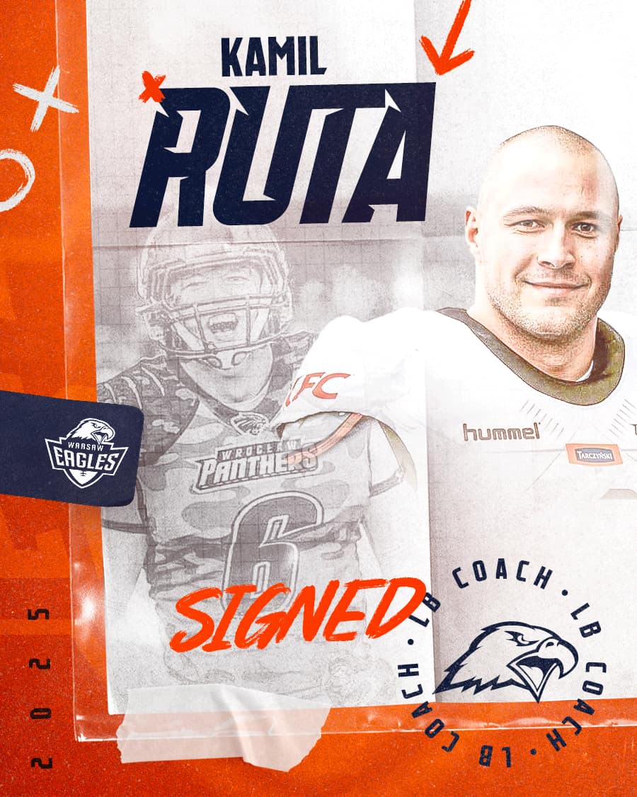 WarsawEagles's tweet image. Wrocławskie wzmocnienia w sztabie trenerskim Warsaw Eagles 🦅🏈

Robert Rosołek - DL Coach

Kamil Ruta - LB Coach

Mateusz Szefler - Quality Control Coach

#StayHungry 🦅
#WarsawEagles2025
#PFL1 #nflpl
