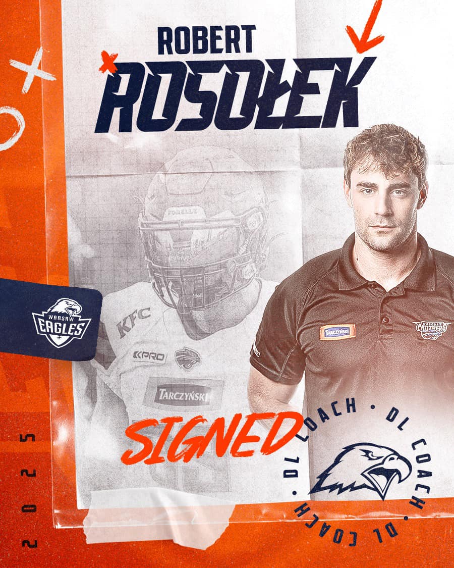 WarsawEagles's tweet image. Wrocławskie wzmocnienia w sztabie trenerskim Warsaw Eagles 🦅🏈

Robert Rosołek - DL Coach

Kamil Ruta - LB Coach

Mateusz Szefler - Quality Control Coach

#StayHungry 🦅
#WarsawEagles2025
#PFL1 #nflpl