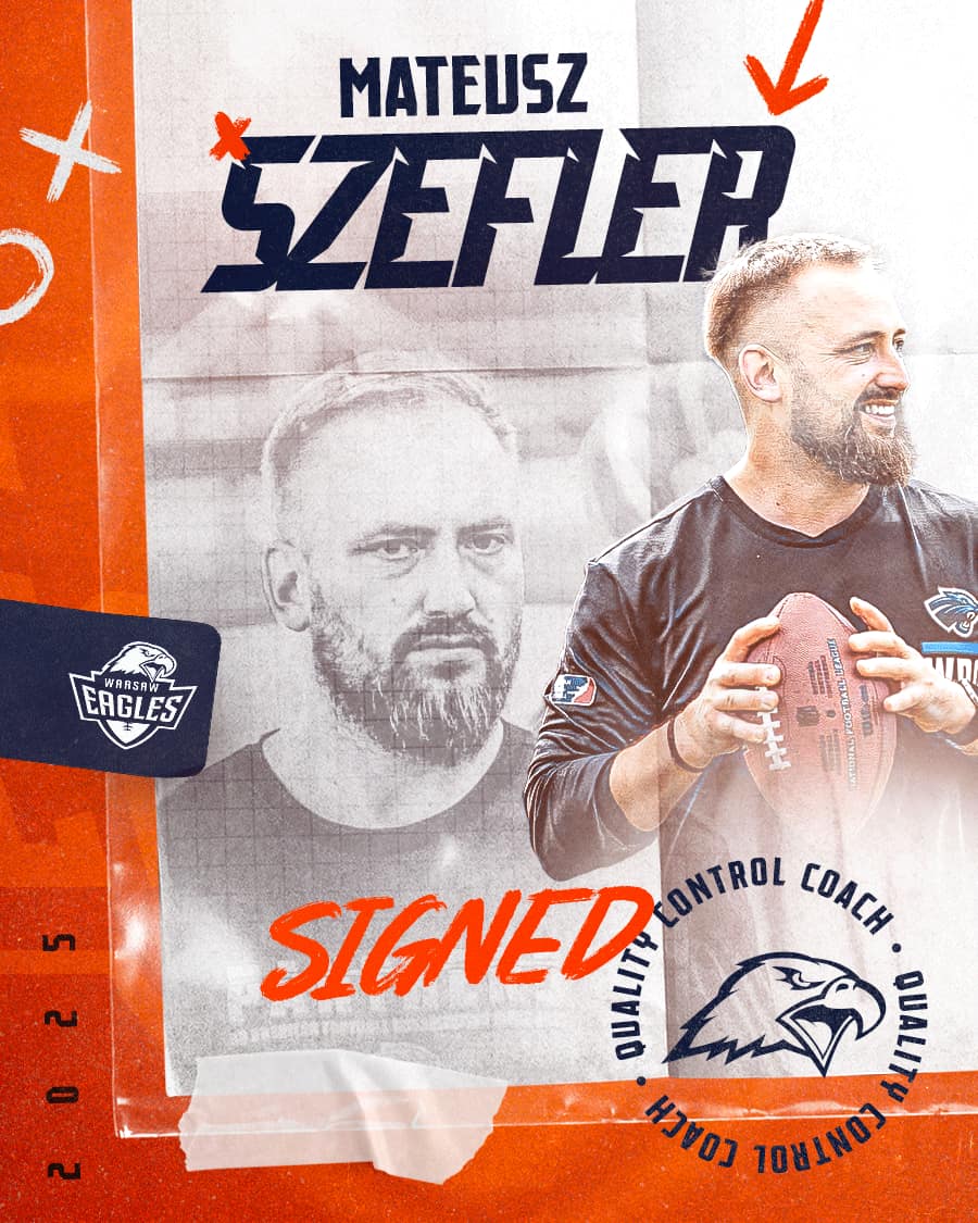 WarsawEagles's tweet image. Wrocławskie wzmocnienia w sztabie trenerskim Warsaw Eagles 🦅🏈

Robert Rosołek - DL Coach

Kamil Ruta - LB Coach

Mateusz Szefler - Quality Control Coach

#StayHungry 🦅
#WarsawEagles2025
#PFL1 #nflpl