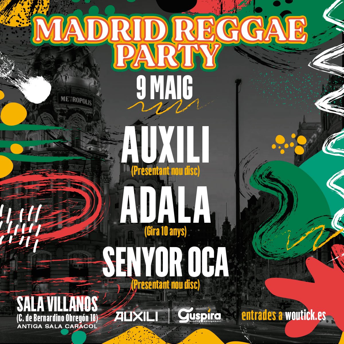MADRID REGGAE PARTY ♥️

Família! El proper 9 de maig estarem a Madrid junt als amics d’Adala i Senyor Oca, presentant el nou disc. 

Espavila i no et quedes fora! Entrades amb descompte disponibles a woutick.es