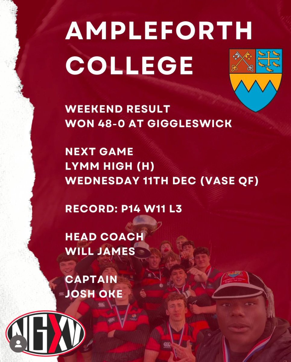 A great write up on <a href="/NextGenXV/">NextGenXV</a> about the recent success in the <a href="/AmpleforthColl/">Ampleforth College</a> Rugby programme 🏉🔥

nextgenxv.com/2024/12/10/sch…

#AmpleforthCollege #AmpleforthSport #AmpleforthRugby #Rugby