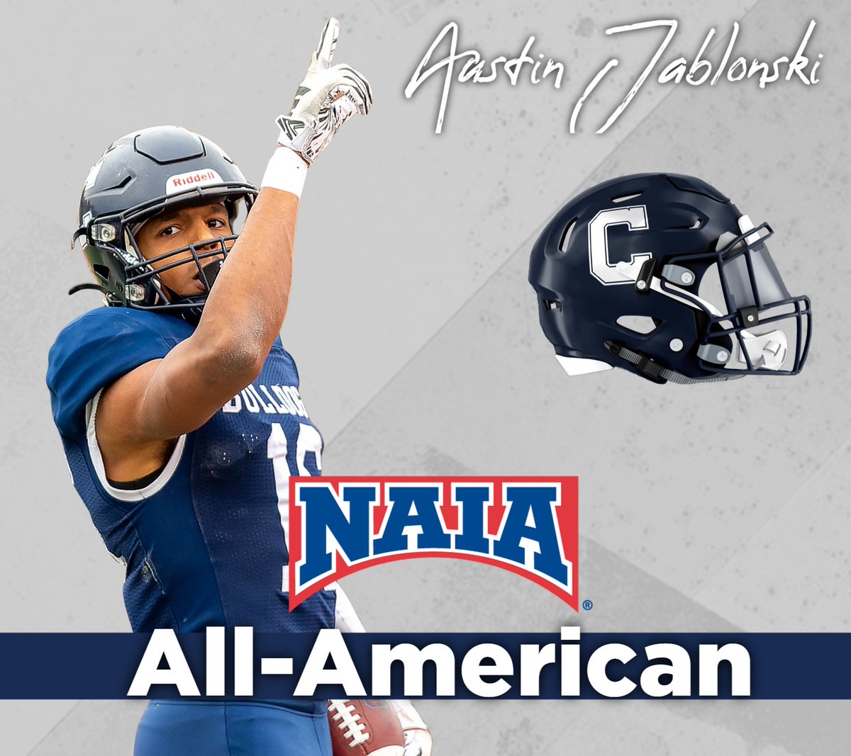 Concordia Bulldogs (@cunebulldogs) on Twitter photo ⭐ AFCA NAIA All-American ⭐
🏅 First Team
🏈 <a href="/jaboman22/">Austin Jablonski</a> | WR | Lincoln, NE
🔗 cune.edu/athletics/team… ⭐ AFCA NAIA All-American ⭐
🏅 First Team
🏈 <a href="/jaboman22/">Austin Jablonski</a> | WR | Lincoln, NE
🔗 cune.edu/athletics/team…