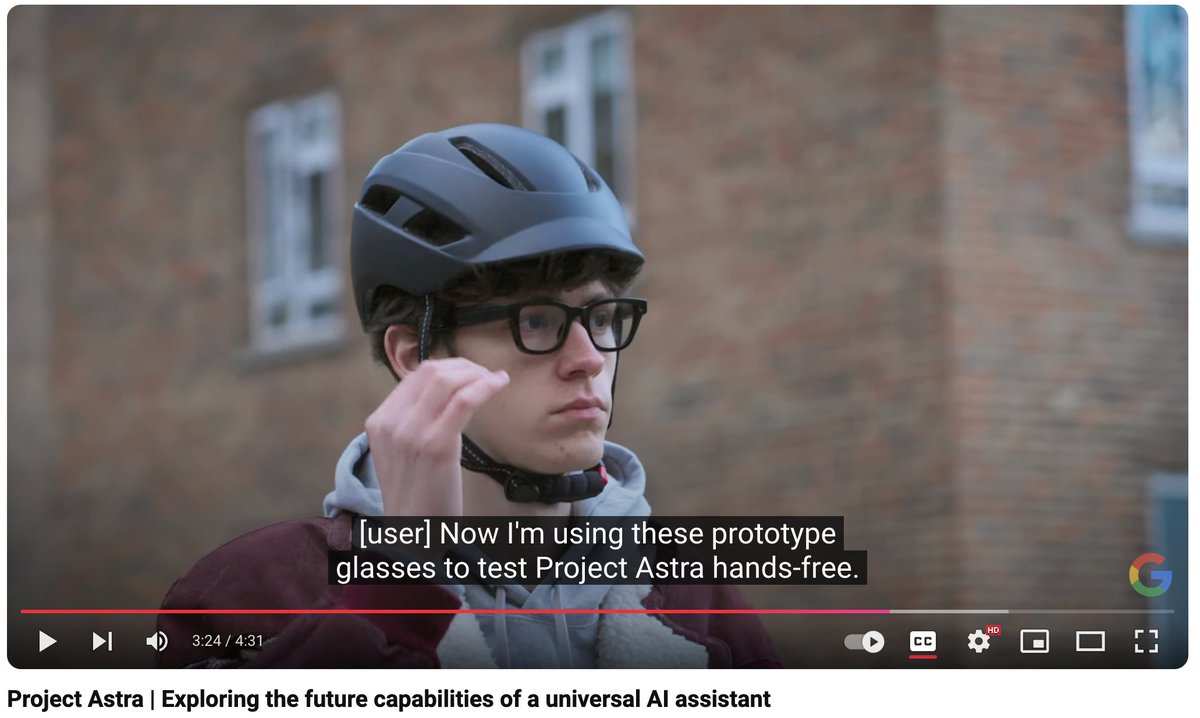 Cecilia Abadie (@cecinowbe) on Twitter photo Astra on glasses prototype bringing the promise of  wearable hands free helpful AI that can perceive the world in a multimodal way.
<a href="/Google/">Google</a> <a href="/GoogleDeepMind/">Google DeepMind</a> #shipping
youtu.be/hIIlJt8JERI?si… Astra on glasses prototype bringing the promise of  wearable hands free helpful AI that can perceive the world in a multimodal way.
<a href="/Google/">Google</a> <a href="/GoogleDeepMind/">Google DeepMind</a> #shipping
youtu.be/hIIlJt8JERI?si…