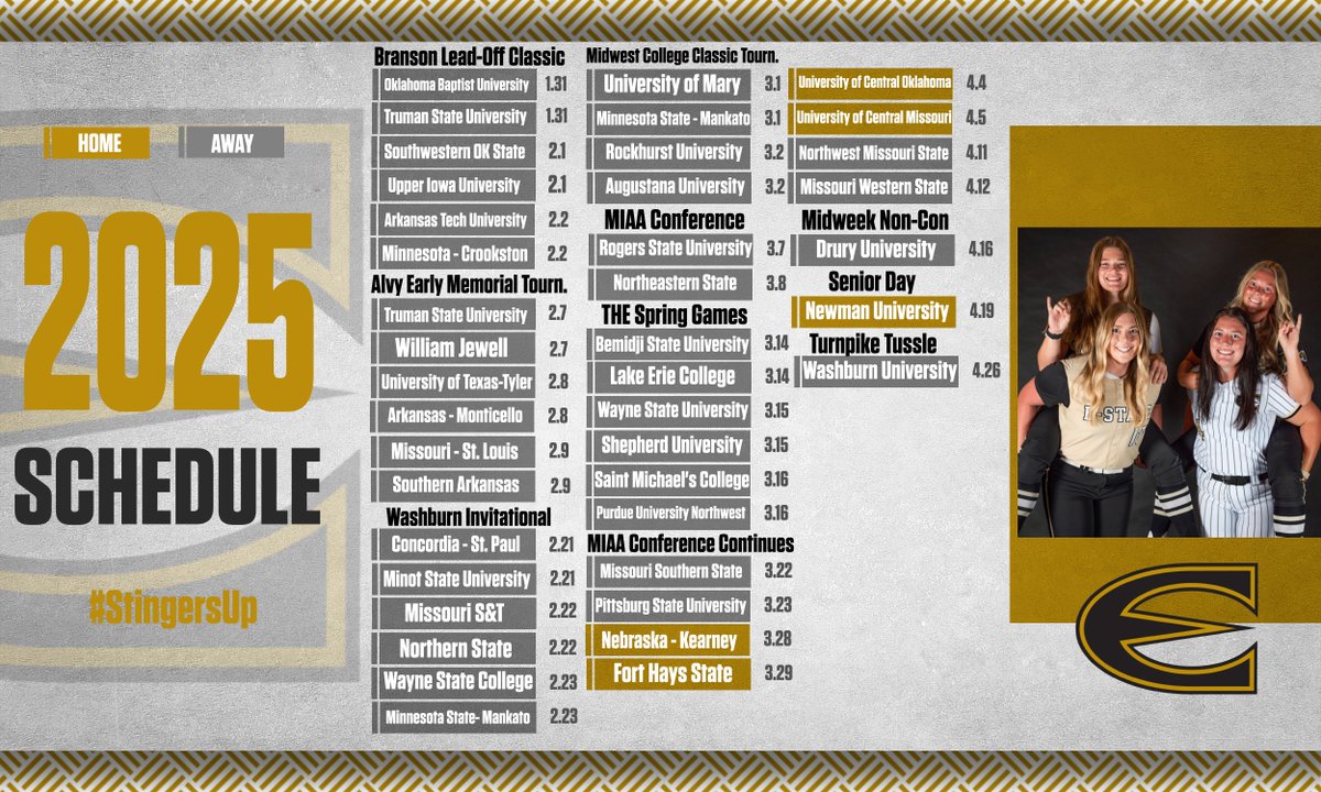 2025 Hornet Softball Schedule 🐝🔒 #StingersUp