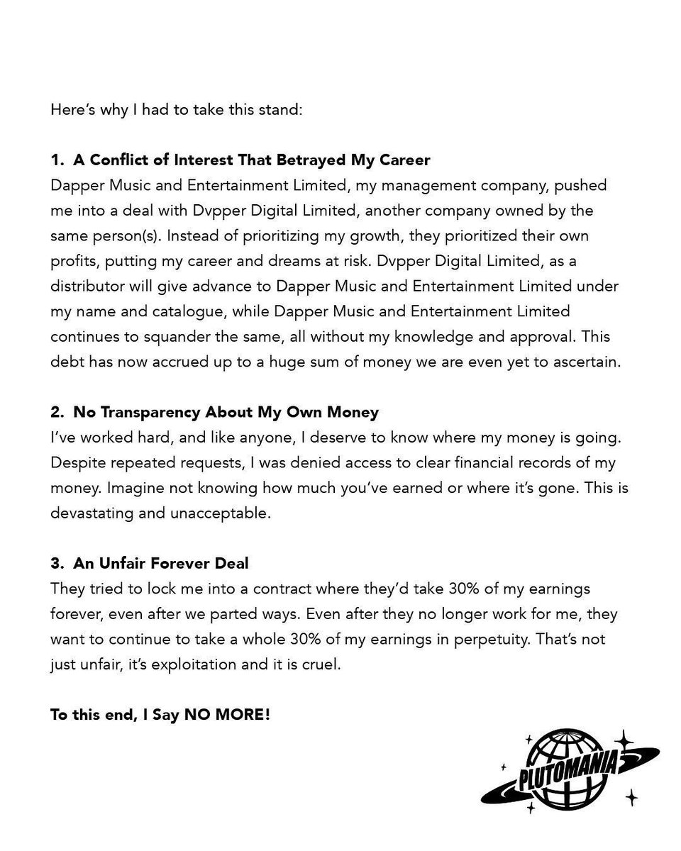 wavylinkmusic's tweet photo. BREAKING 🚨
Shallipopi officially parts ways with his label, Dapper Music & Dvpper Digital 😳
It's unclear what's next for Shallipopi, but fans are eagerly awaiting his next move.
#WavyUpdate #Shallipopi #X https://t.co/szH1NWRck2