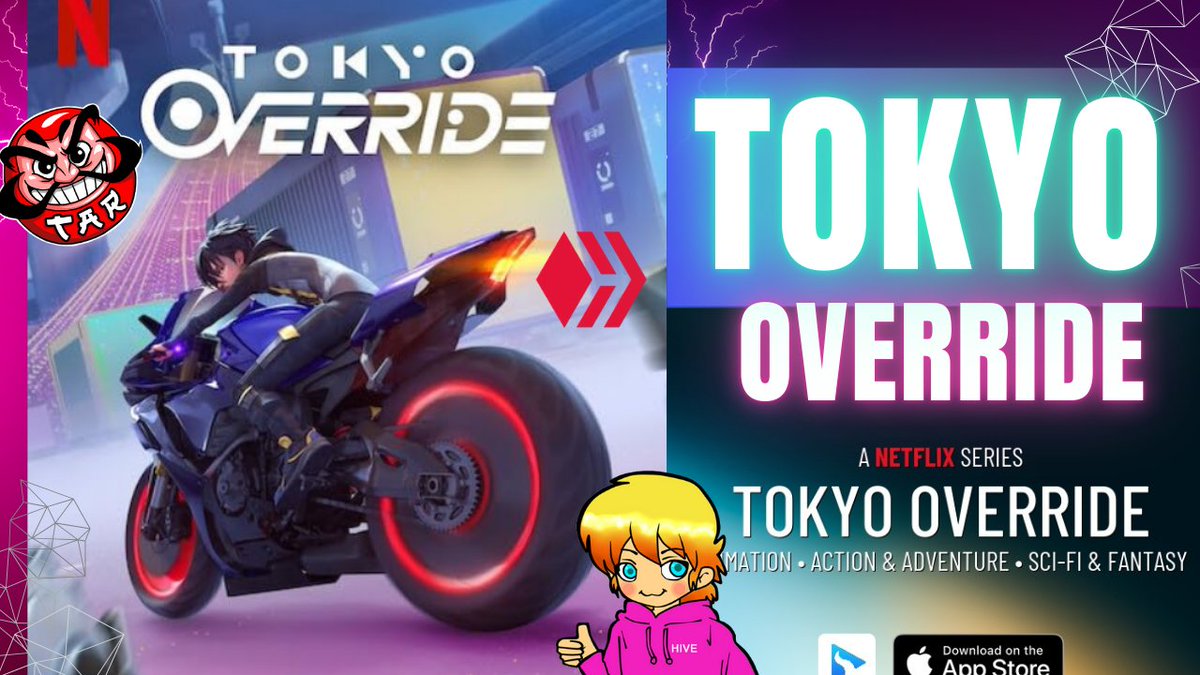 #posh  #hive #review #spanish #animation
<a href="/theanimerealm/">Anime Realm</a> #tokyooverride #Netflix 

Chica hacker de estrato bajo, juega a ser Neo de Matrix en motocicleta cambiando la realidad en futuro de los Supersónicos

peakd.com/hive-158489/@j…