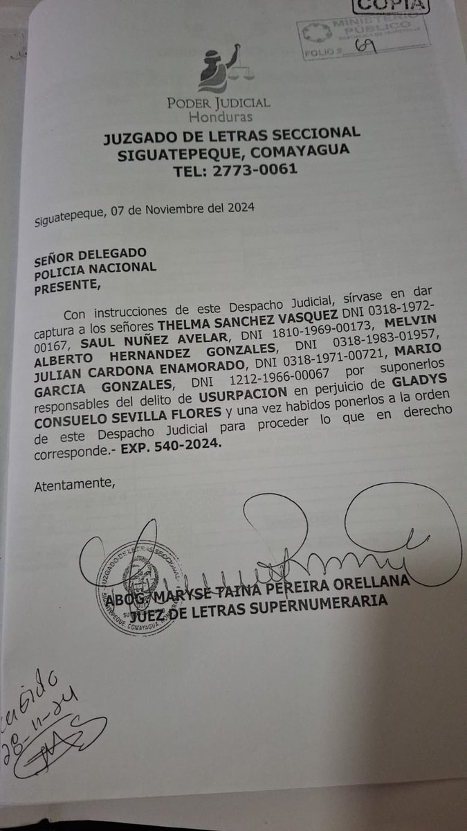 🚨 Alerta: Una vez más, Honduras criminaliza a defensora y defensores Lenca mediante el uso del delito «usurpación»
‼️El Estado viola derechos constitucionales e internacionales e incumple sus obligaciones de proteger a los Pueblos Indígenas con un nuevo acto de criminalización.