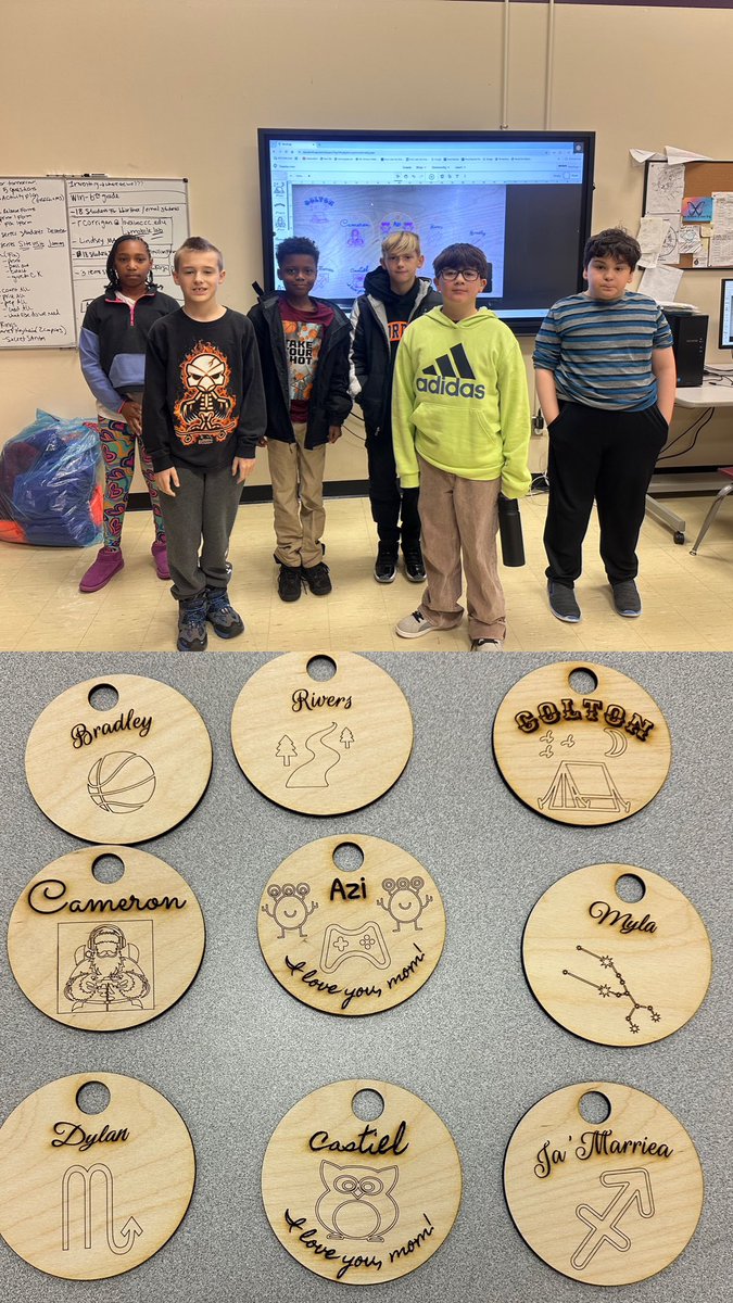 kmelott's tweet image. Shoutout to @hylandofficial for making #CSEdWeek unforgettable! Mrs. Folland &amp;amp; Mrs. Long’s students explored the origins of their #names &amp;amp; crafted ornaments with @glowforge. Students had 🪄 at recess! @AvonLakeSchool @TroyIntAL @csteachersorg @techcorpsus #TECHCORPS #UNLOCKCS2024
