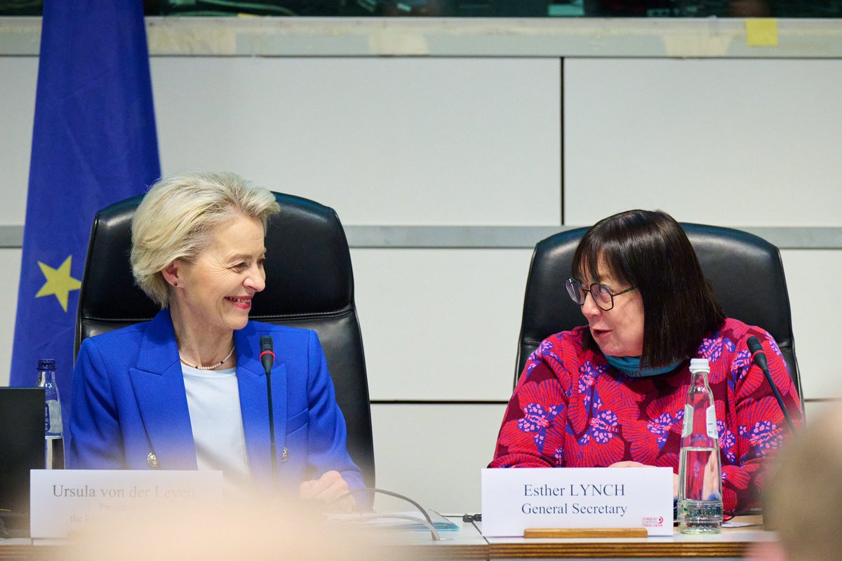 vonderleyen's tweet image. We’re preparing Europe's future competitiveness. 

A future with strong industries. 
And quality jobs.

A future where our unique social model continues to thrive.

It's the European way.

Thank you @etuc_ces for your precious contribution.