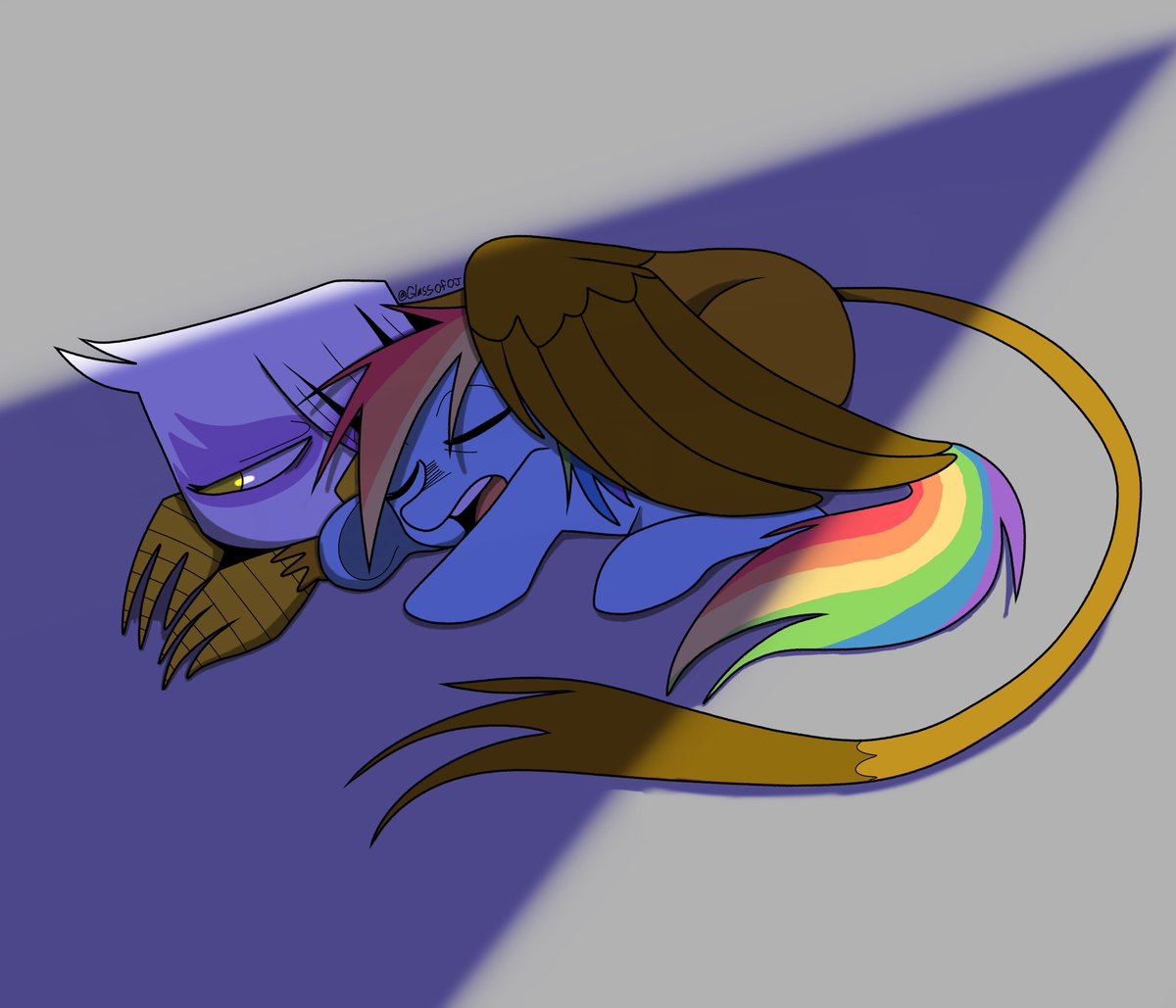 GlassofOJ's tweet photo. Underrated pairing tbh πͺΆπ #mlp #Gilda #RainbowDash #gildash https://t.co/s7GGW98OAv