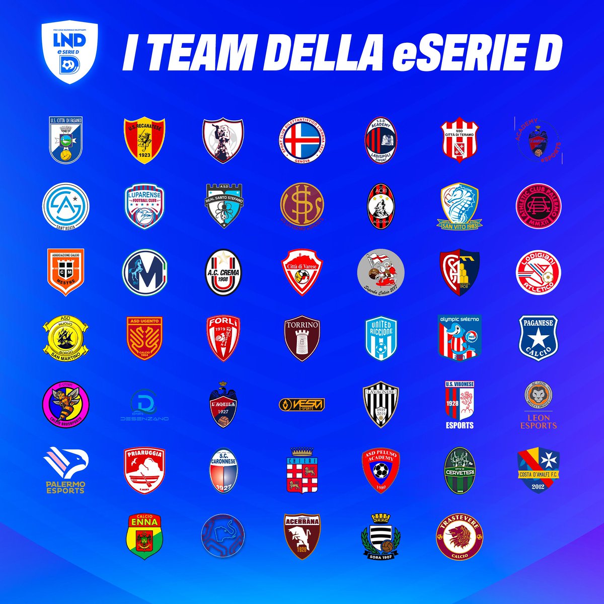 Se il tuo team è qui lascia un 💜

#LNDeSport #eSerieD
