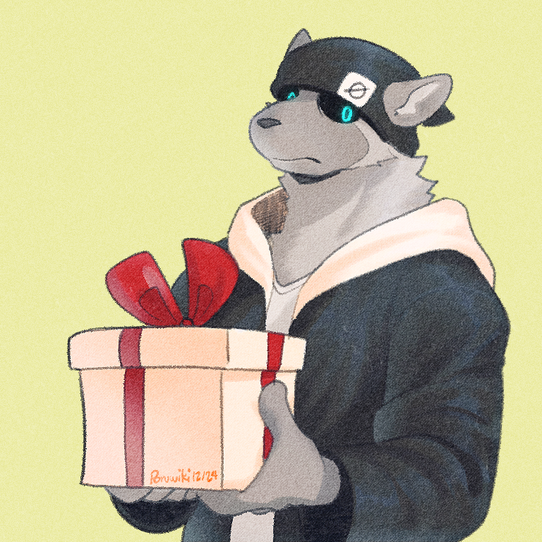 (Doodle/Shading Practice) 
"A present." 
Character belongs to <a href="/Null_dotBeast/">Null.Beast</a> 
#doodle