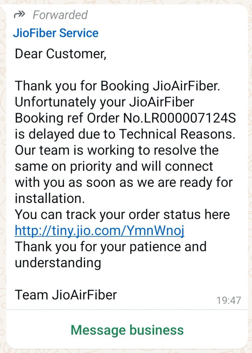Ammy250992's tweet photo. @JioCare still waiting for my return as order not processed..#fraud #jiofiber #cheats @reliancejio @JioFiberVoice @ambani https://t.co/mqkSHIHpun