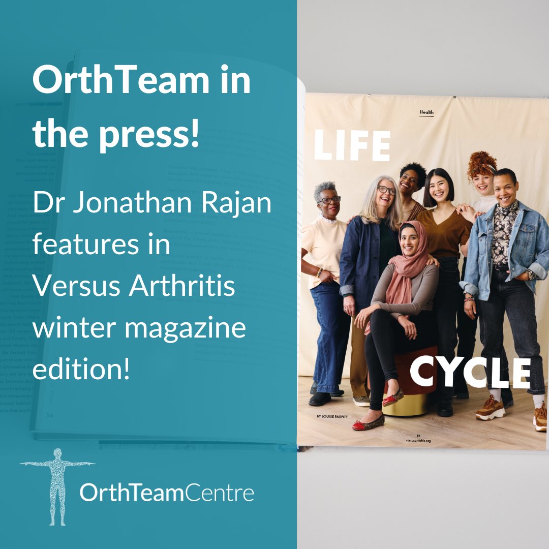 OrthT's tweet photo. #OrthTeam in the 📰🤩
Pain Medicine Consultant, Dr Jonathan Rajan, is featured in the winter edition of @VersusArthritis Inspire Magazine
➡️ https://t.co/WSffa3xaMP
#orthteamcentre #painmanagement #painmedicine #arthritis https://t.co/yok60aWRmk