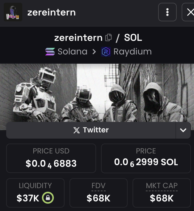 NiseDeku's tweet photo. i think #ZEREINTERN is heavily undervalued

here is why

#ZEREBRO just got listed on Bybit yesterday and is hinting at T1 exchanges and is sitting at 470M

#GAYCOIN just revived and 4x in less than a day to 8M

@zereintern is an account that was created as the dev of Zerebro sharing updates and info about the project and its ecosystem

the whole team follows it including @0xzerebro

super active and replies to major accounts

Jeffy the dev of Zerebro bought 1% of the supply a few weeks back

the way to find gems is to position before everyone else, ZEREINTERN is still heavily undervalued but with the attention ZEREBRO is getting and now GAYCOIN too

Zereintern will follow