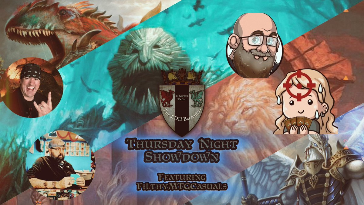 The EDH Brothers (@theedhbrothers) on Twitter photo We’re excited to announce that for this weeks Thursday Night Showdown, we’re honored to have <a href="/Doni_FMTGC/">Doni_FilthyMTGCasuals</a> & <a href="/filthymtgcasual/">Jen_FilthyMTGCasuals - find me elsewhere 🦋</a> as our special guests.
This is an episode you won’t want to miss.
Thursday, December 12th at 7:05pm MST
#mtg #edh
youtube.com/live/-C6drVfo4… We’re excited to announce that for this weeks Thursday Night Showdown, we’re honored to have <a href="/Doni_FMTGC/">Doni_FilthyMTGCasuals</a> & <a href="/filthymtgcasual/">Jen_FilthyMTGCasuals - find me elsewhere 🦋</a> as our special guests.
This is an episode you won’t want to miss.
Thursday, December 12th at 7:05pm MST
#mtg #edh
youtube.com/live/-C6drVfo4…