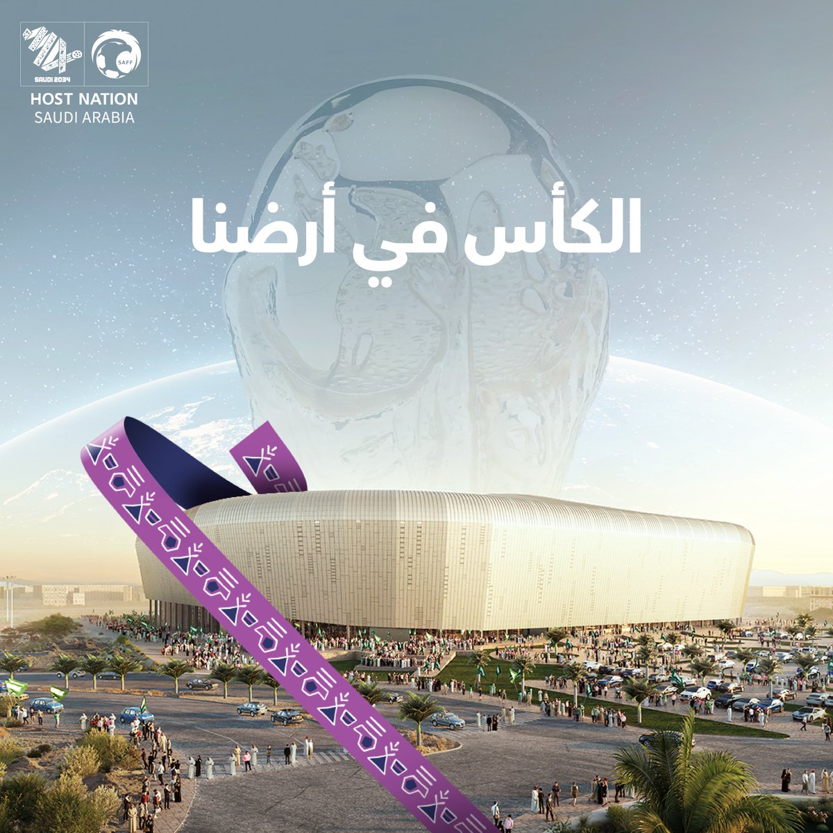 SaudiEA_'s tweet photo. نفخر بفوز المملكة باستضافة كأس العالم 2034، وبكل حب نقول #أهلاً_بالعالم في وطن الفروسية 🐎🇸🇦 https://t.co/BT5YxL2VY7