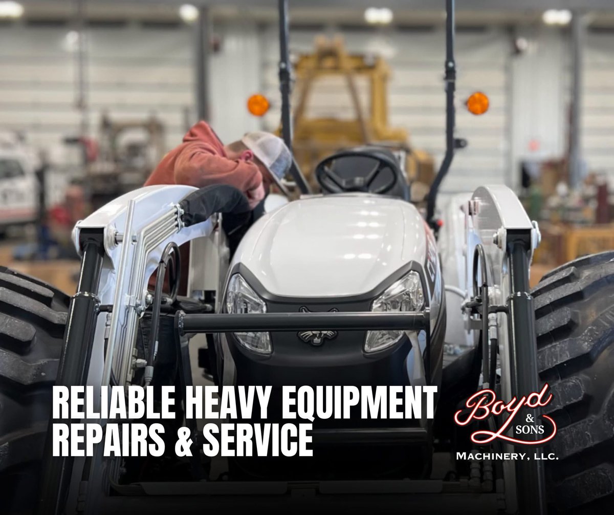 BoydMachinery's tweet photo. When downtime isn’t an option, we’ve got you covered. From in-shop repairs to on-site field service, Boyd and Sons Machinery keeps your heavy equipment running strong.

Boyd &amp; Sons Machinery
812-254-7070
sales@boydandsons.com
16 S. 350 E. Washington, IN https://t.co/HQqO4Wc7U8