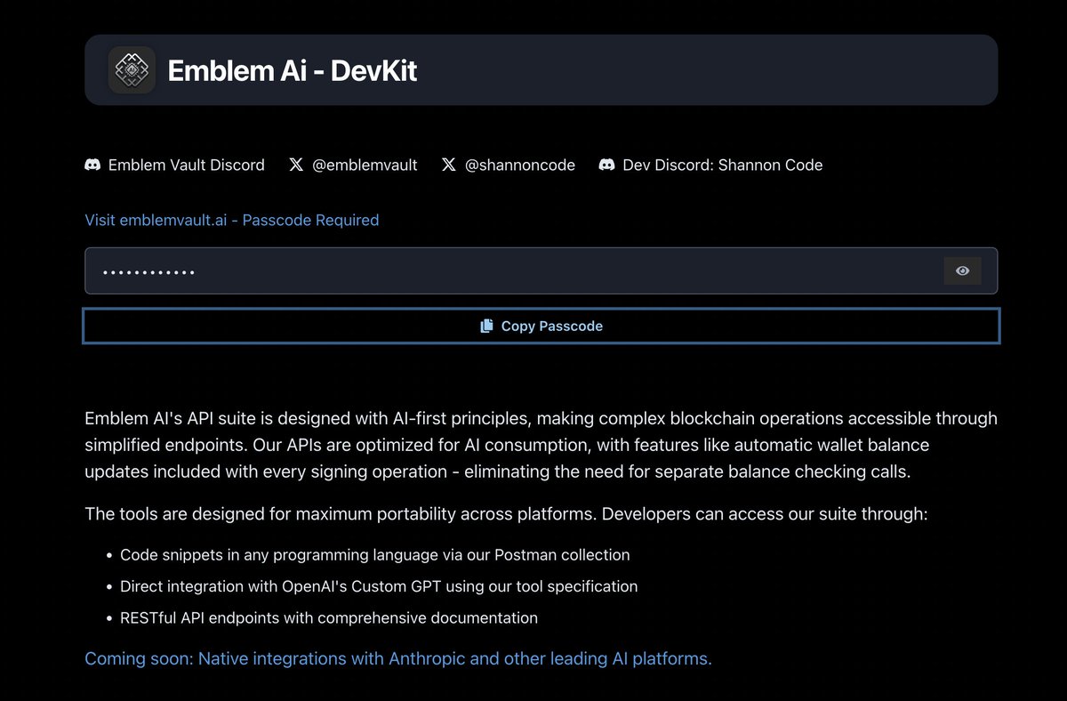 Jakegallen's tweet image. EmblemAI DevKit coming soon 🫡