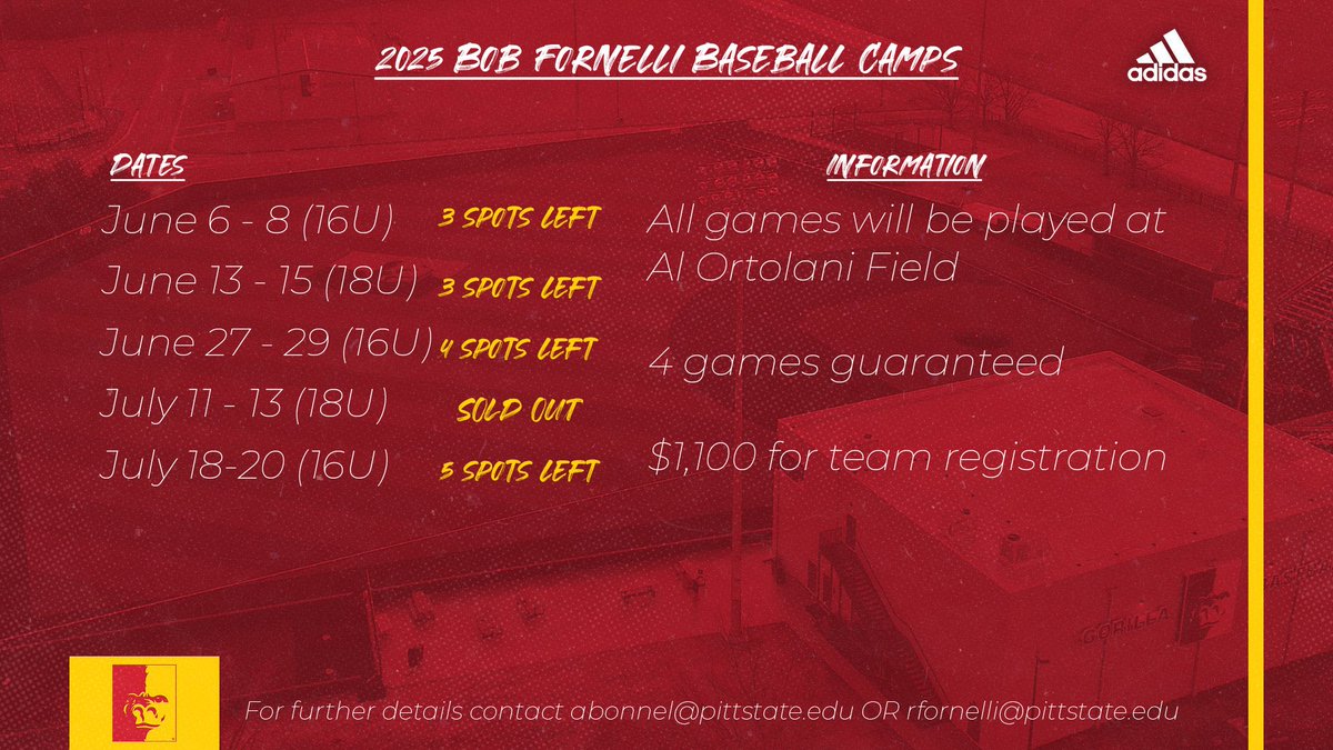 Updated spots for our summer tournaments for 2025! If you’re interested in your team coming to play at Al Ortolani email Coach Fornelli or Coach Bonnel!