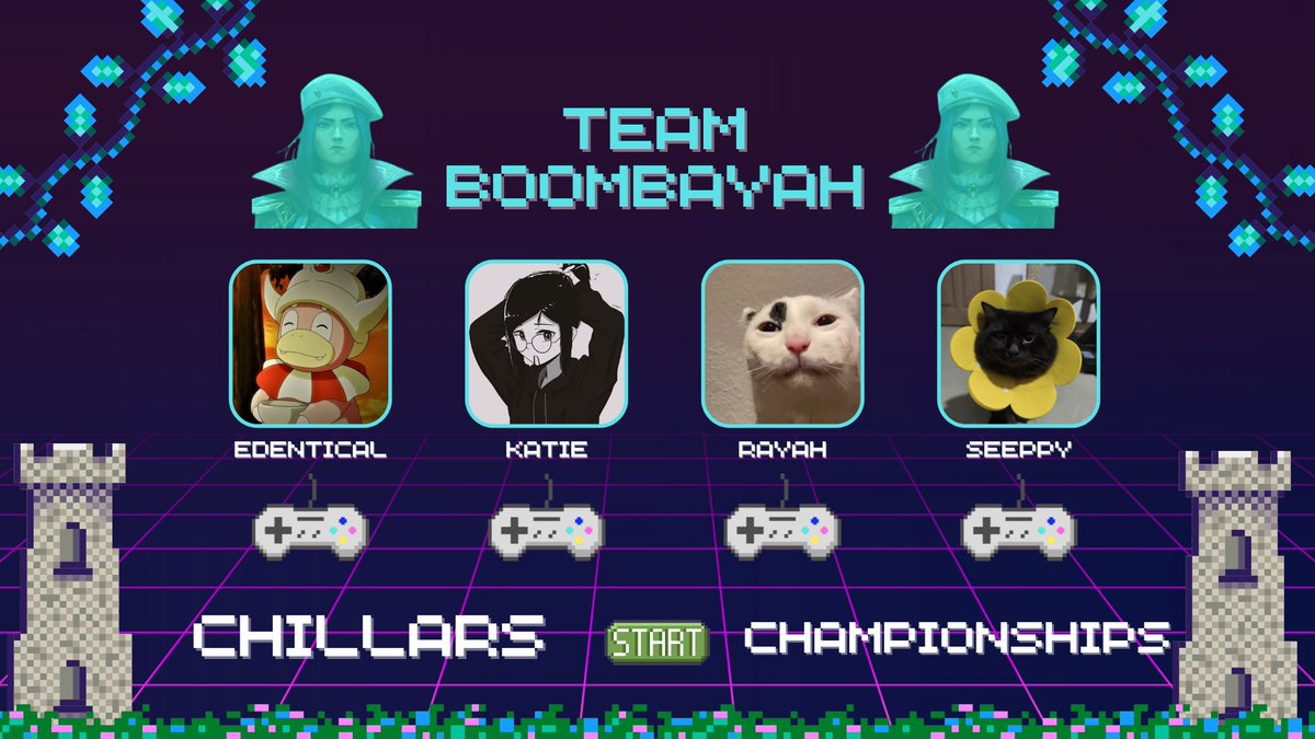 CHChampionship's tweet photo. #caitvi 
Announcing Team Boombayah

@Edenticals 
Katie
@Ray4hhh 
seeppy

Watch them watch Arcane on December 21st at 10am EST! https://t.co/XBFPwtTitR