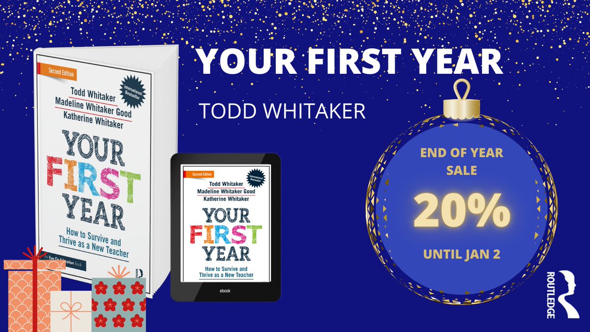 routledgebooks's tweet photo. #Teachers, make your first year a success! 🧑‍🏫

This step-by-step guide by renowned #educator @ToddWhitaker will help you thrive in your new role and develop all the skills you need.

🛍️ Enjoy 20% off until 2 Jan! https://t.co/FNmDSgykQf https://t.co/6Lfwem3jbB