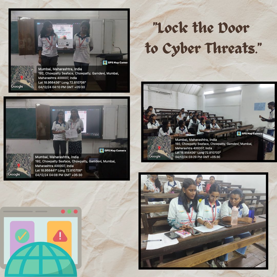 nss_unit_wilson's tweet image. 🌐 Cyber Crime Awareness Session and Creative Poster-Making Activity 🎨

 NSS Unit of Wilson College conducted an informative session on Cyber Crime, shedding light on the various threats and challenges in the digital world✨️

#CyberCrimeAwareness #NSSUnit #WilsonCollege
