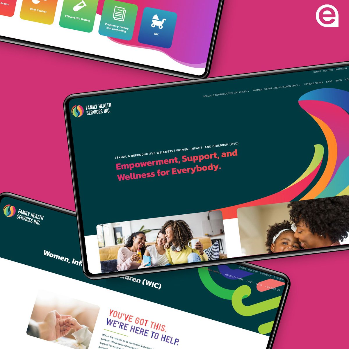 ebbekadesign's tweet photo. We’ve recently developed a new logo and launched a new website for FHSI! These rockstars offer low to no-cost sexual health and wellness services because—let’s face it—staying healthy shouldn’t cost an arm and a leg (or any other body part)!  👉 https://t.co/0hYp7IEp9p https://t.co/IVeldeJlKy