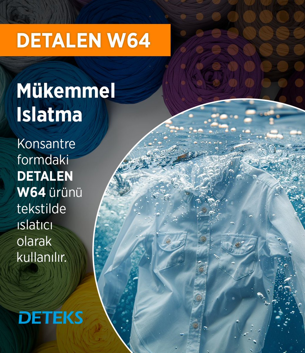 Konsantre formdaki DETALEN W64, tekstil sektöründe ıslatıcı olarak mükemmel performans sergiler.

Yüksek verimlilik ve kaliteli sonuçlar sunan bu ürün, kumaşlara eşsiz bir ıslatma sağlar ve işlem süreçlerinizi hızlandırır.

#Deteks #Tekstil #DetalenW64 #TekstilKimyası #Islatıcı