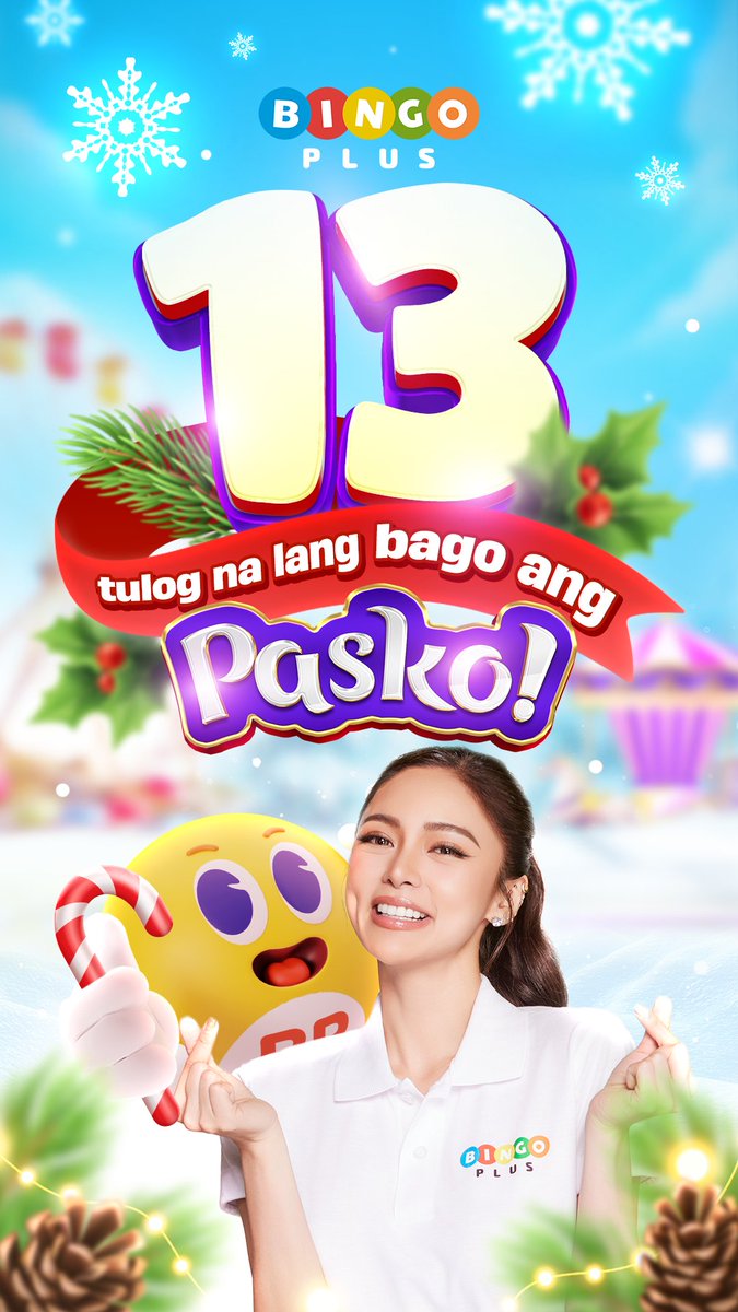 on the 13th day...🎶

ay wala palang ganun, sige "it's the most wonderful time of the year" 🎶  na lang

#BingoPlus #BPBerMonths #NamamaskoPoBP