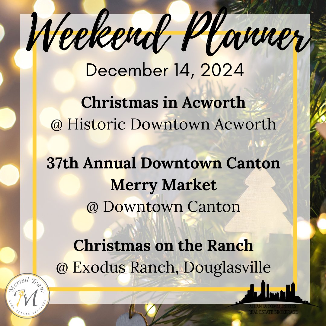 MorrellTeam's tweet photo. Check out our blog for more information on these events!⁠
https://t.co/AOoSuWeQ9j
⁠
#morrellteam #atlantacommunities #weekendplanner #whatsupweds #acworthchristmas #cantonmerrymarket #exodusranch #christmasontheranch https://t.co/gY27zufvFV