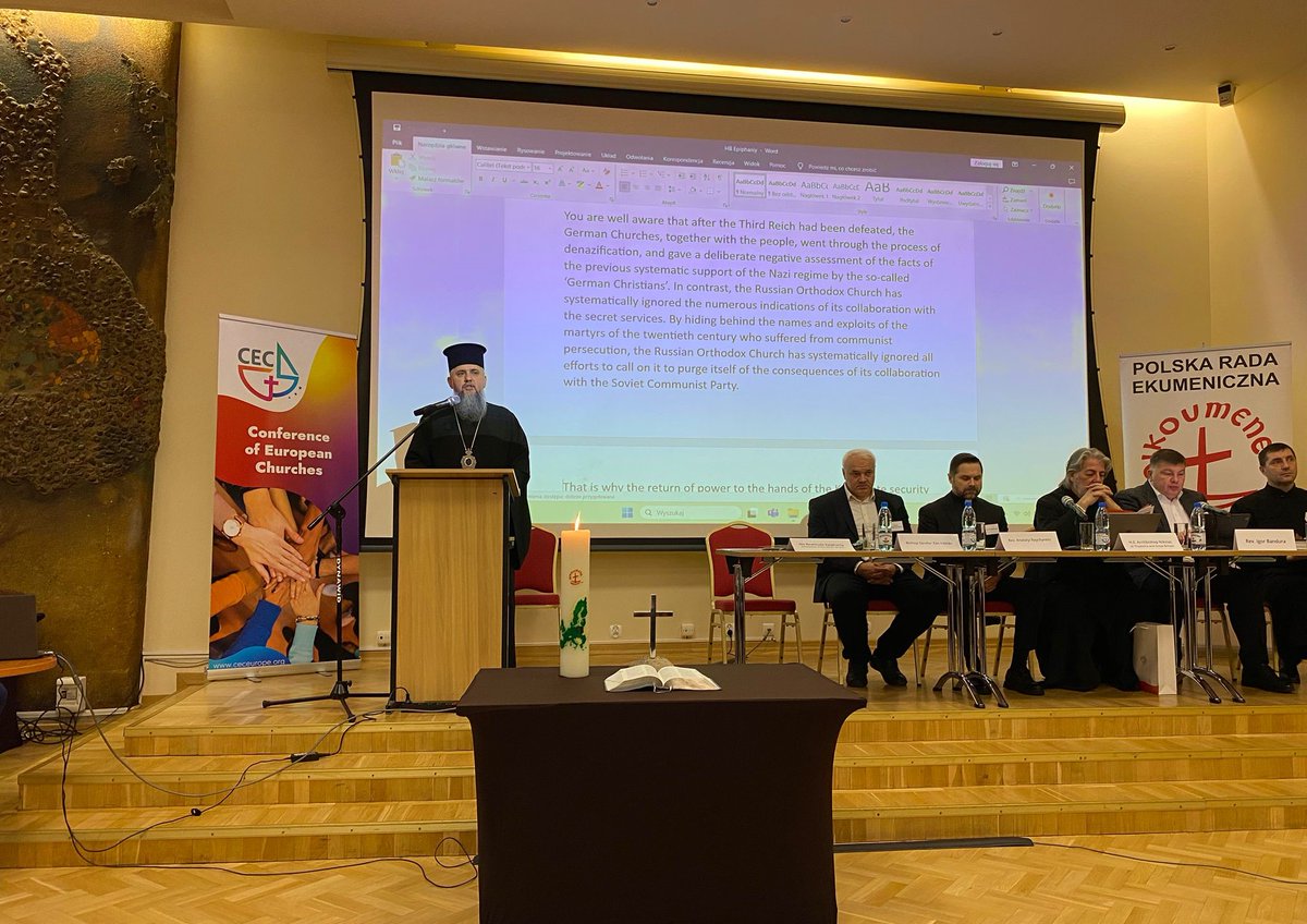 We were happy to attend the Consultation on ‘Just Peace’ at the <a href="/ceceurope/">Conf of European Churches</a> this week in Poland. 🇵🇱

In attendance were (left to right) Dr Charles Reed,  The Rt Revd Dr Dagmar Winter,  our colleague Ella and The Revd Kasta Dip.

#JustPeace2024 #Ukraine