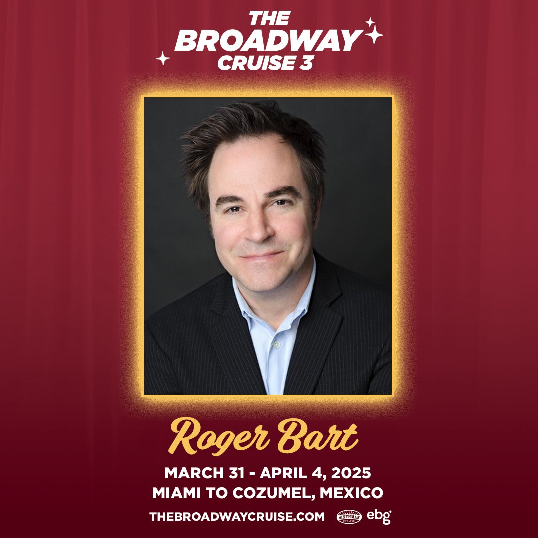 Great Scott! 🚀 Tony® &amp; Drama Desk-winning Roger Bart, aka the star of Back to the Future: The Musical, is hitting the high seas on the Broadway Cruise! 🌊✨ AND the schedule just dropped 👀 Book now and plan your days at thebroadwaycruise.com/schedule